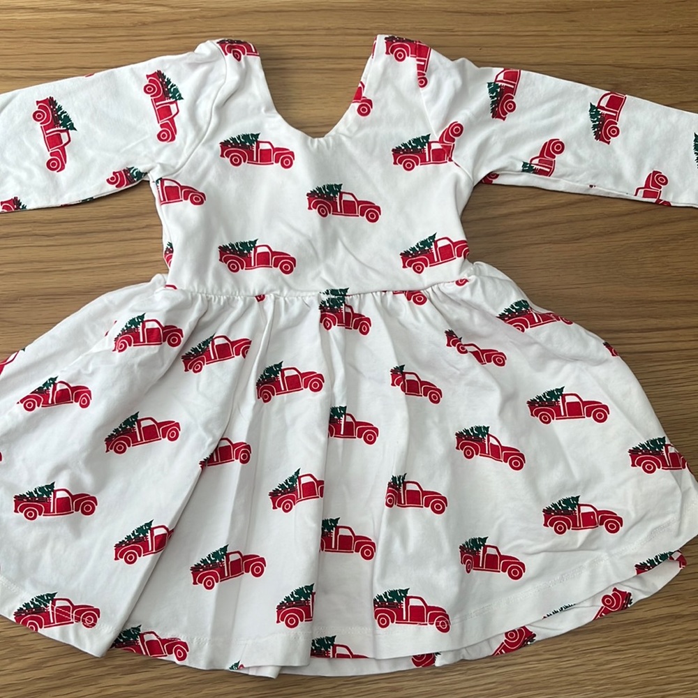 Monica + Andy Christmas truck dress